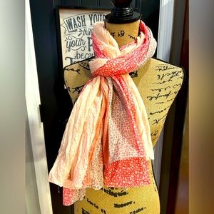 💕 NWT Simply Stunning Mirame  sarong Fashion Scarf Shades of Pink White & Gray